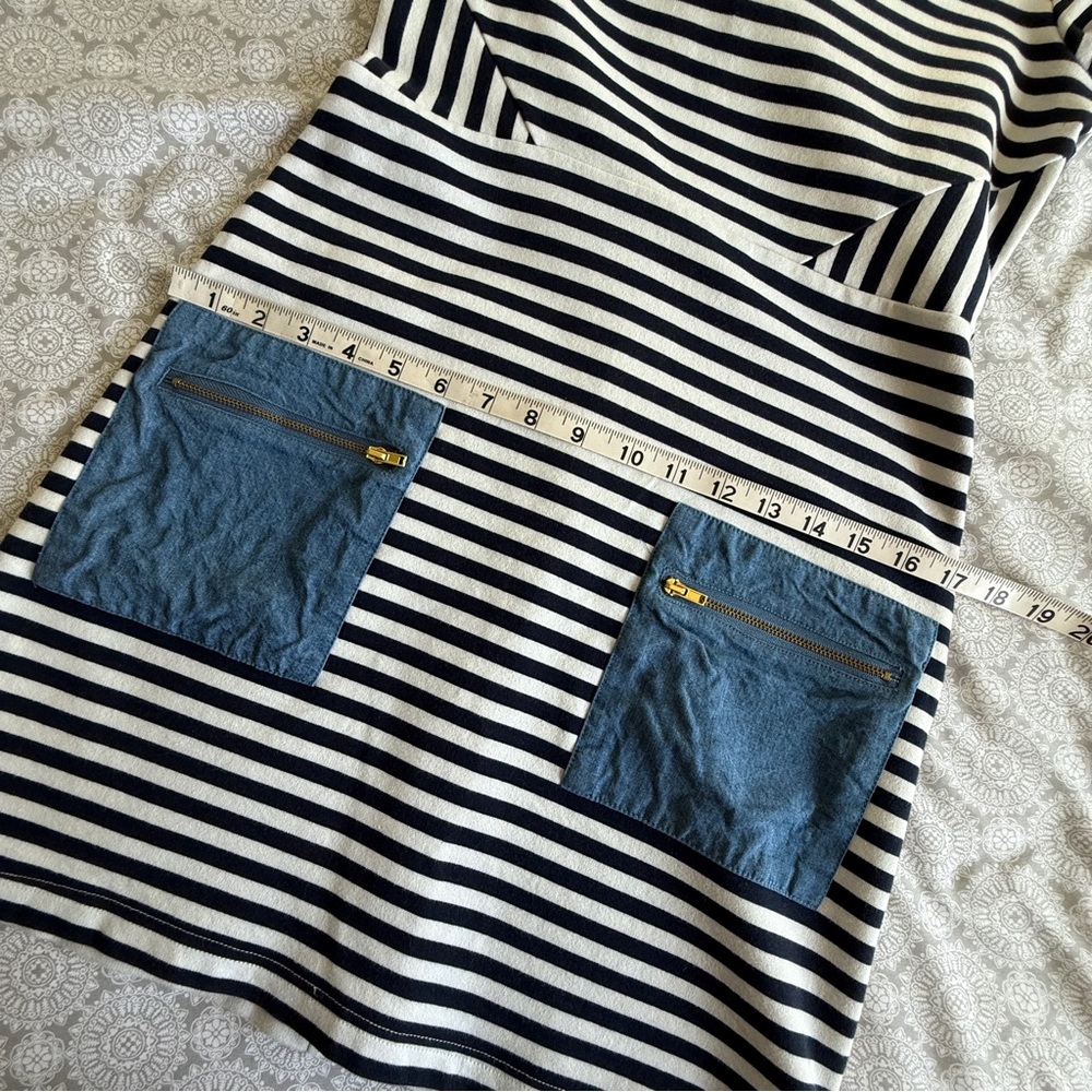 Tabitha from Anthropologie Striped Dress with Chambray Pockets Size 4 - Picture 9 of 10